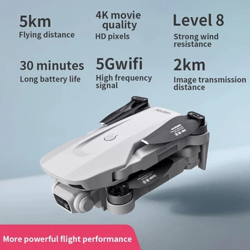 Nye F8 drone 4K HD dual kamera fast mini drone med gestus-kontrol-funktionen 5G Wifi FPV GPS-flyvning 30 minutter 2 KM professionel