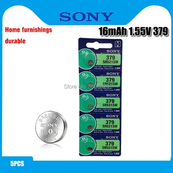 5pcs Sony Originale Mærke 379 SR521SW D379 SR63 V379 AG0 Ur Batteri-Knappen Coin Cell LAVET I JAPAN