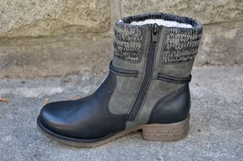 2020 Vinter Støvler Kvinder Grundlæggende Ankel Støvler Kvinde Rund Tå Zip-Platform Boot Kvindelige Sko Varm Snøre Støvler Plys Botas Mujer