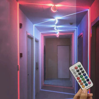 Thrisdar Nordiske LED væglampe 360 Graders Ray dørkarmen Linje væglamper Kreative Soveværelse KTV Bar Korridoren Midtergangen væglampe