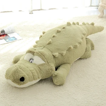 60-140 cm Stor Størrelse Simulering Krokodille Plys Legetøj Bløde tøjdyr Pude Pude Legetøj Home Decor Børn Piger Xmas gaver