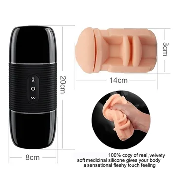 Bluetooth Fjernbetjening Mandlige Masturbator Automatisk Ægte Vagina Håndsex Stemme Interaktion Pussy Masturbator Sex Legetøj til Mænd