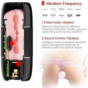 Bluetooth Fjernbetjening Mandlige Masturbator Automatisk Ægte Vagina Håndsex Stemme Interaktion Pussy Masturbator Sex Legetøj til Mænd
