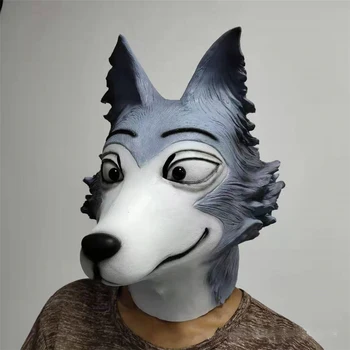 Anime legoshi beastars wolf maske cosplay dyr latex masker, halloween maskerade fest kostume Handsker Hale rekvisitter