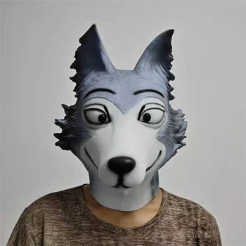 Anime legoshi beastars wolf maske cosplay dyr latex masker, halloween maskerade fest kostume Handsker Hale rekvisitter