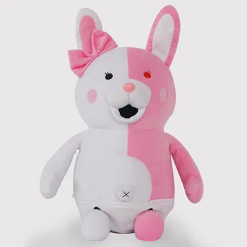 Nye Pink&Hvid Monomi Kanin Bamser Ankomst Danganronpa: Trigger Happy Ravage Bear Kanin Dangan Ronpa Monokuma Dukke Toy