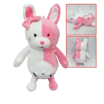 Nye Pink&Hvid Monomi Kanin Bamser Ankomst Danganronpa: Trigger Happy Ravage Bear Kanin Dangan Ronpa Monokuma Dukke Toy
