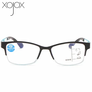 XojoX Anti blå lys Læsning Briller til Mænd, Kvinder Progressiv Multifokal Brillerne Mode Nær Langt Syn Dioptri +1.0 1.5 2.0 2.5