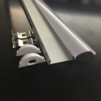 Gratis Forsendelse Bøjelig Fleksibel LED Aluminium Buede Ekstrudering Profil for Fleksibel LED Strip, Aluminium Kanal Boliger