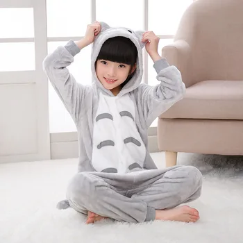 Voksen Nabo Totoro Kigurumi Kvinder Mænd Cartoon Animal Cosplay Kostume Vinter Onesie Pyjamas Hætteklædte Par Sjove Part, Der Passer Til