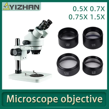 WD165 0,5 X 0,7 X 0,75 X 1,5 X Trinokulartubus Stereo-Mikroskop Ekstra Mål Barlow Linse 48mm For Trinokulartubus Stereo-Mikroskop