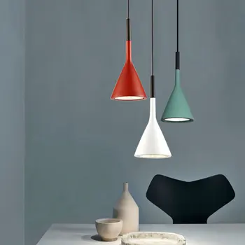 [DBF] Moderne minimalistisk efterligning konkrete Indretning Harpiks Replica LED pendel til restaurant, bar, soveværelse sort / hvid / rød