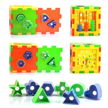 Intelligens Max Cube Lære, Form, Farve Anerkendelse Ur Byggesten Børn Pædagogiske Sortering Puslespil Legetøj