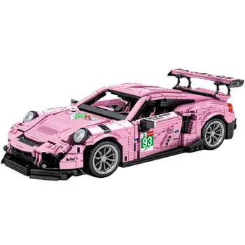 Teknik MOC serise Pink Superbil Racers Hastighed Champions Race Racing Bil Sport byggesten Mursten Sæt Model Kits 16778