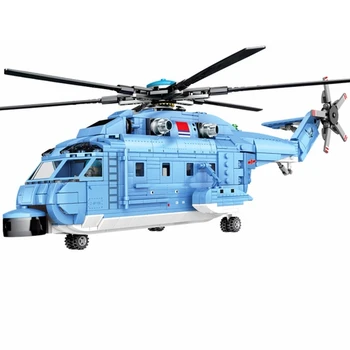 SEMBO Militær Helikopter Technic Fly Model byggesten City Police Fly Swat Hær Fighter Byggeri Mursten Kid Legetøj
