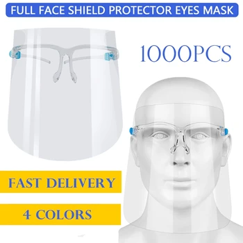 1000pcs/masse DHL Full Face-Maske-Transparent Anti Væsker ansigtsskærm Anti Støv Anti Splash Munden Står Klart, Beskyttende Maske