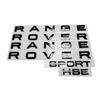 3PCS Sort Højglans Breve Hood eller Bagagerum Bagklap Range Rover & Sport Hse Logo