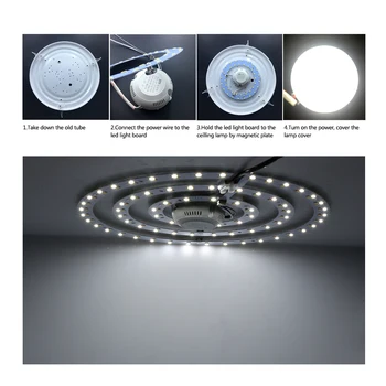 Loft Lampe LED-Belysning Plade Hvid / Varm Hvid Justerbar Praktisk Installation Erstatte andre Loft Lampe Lyser