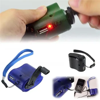 Oplader USB-Opladning Nødsituation Håndsving Magt Dynamo Bærbare Til Udendørs Mobiltelefon @M23