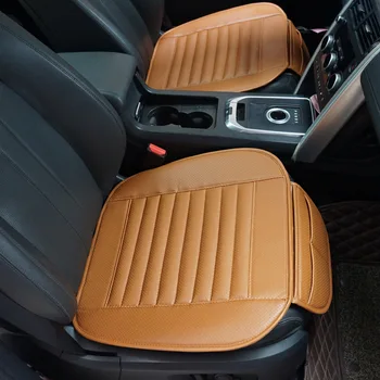 1STK Læder sædebetræk Bil sædehynde Protector Pad Komfortable trække vejret Måtte til Auto Foran Bil Styling Interiør