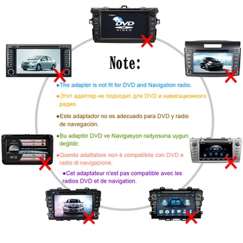 Moonet Bil MP3 AUX USB-Interface, CD-Changer, 3,5 mm Aux Adapter til Toyota (5+7pin) Yaris Camry Corolla Avensis RAV4 QX018