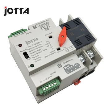 Jotta W2R-2P 110V/220V Mini ATS Automatic Transfer Switch 100 A 2P Elektriske Selector Skifter Dual Power-kontakt Din-Skinne Type