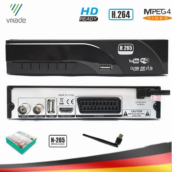 Vmade DVB-T2 HD Digital Terrestrisk Modtager Støtte Youtube H. 265/HEVC DVB-T Hot Salg Europa-TV-Tuner, Set-Top Boks + USB-WIFI