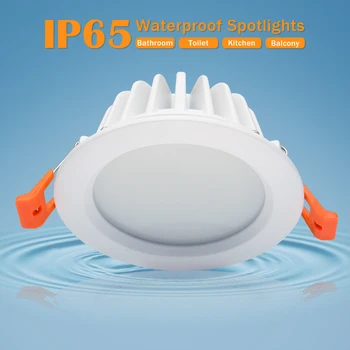 Runde IP65 Led Downlight Vandtæt Forsænket Loft Lampe Indendørs Led spot Lampe 5W 7W 9W 12W 15W Chip SMD LED Højde Lysstyrke