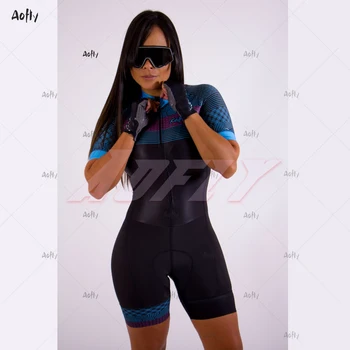 Kafitt Nye Pro Maillot Cykling Sæt Triathlon Passer til Kvinders Cykling Jersey, One Piece Jumpsuit Korte ærmer Strømpebukser Kører Badetøj