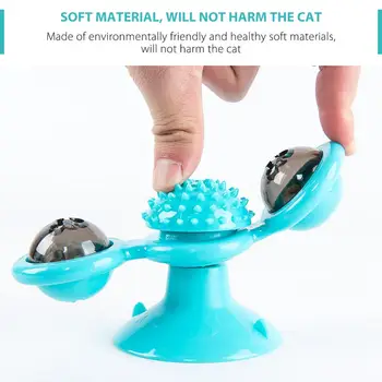 Kat Vindmølle Toy Sjove Massage Roterbar Kat Legetøj Med Katteurt FØRTE Bolden Tænder Rengøring Pet Produkter til Dropshipping