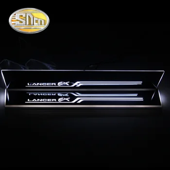 SNCN Vandtæt Akryl Bevægelige LED Velkommen Pedal Scuff Plate Pedal Dør Karmen Pathway Lys For Mitsubishi Lancer 2009 -