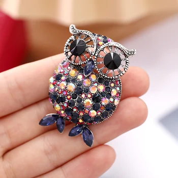 Søde Ugle Crystal Fugl Broche Dyr Pin-Mode Damer Part Smykker Gave