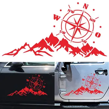 NY Bil Hætte Mærkat Vinyl Bil Stickers og Klistermærker Mountain Kompas Navigation Grafisk Mærkat Auto Krop Mærkat Tilbehør