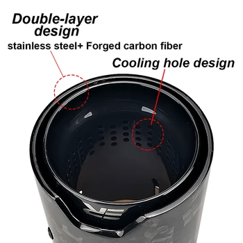 1piece Smedet Carbon Fiber Black Lydpotten tip passer til bmw M2 F87 M3 F80 M4 F82 F83 eller M Performance udstødnings rør