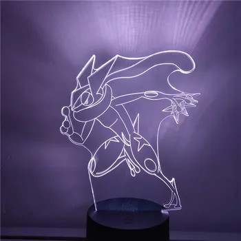 Pokemon Greninja Action Figur 3D-Animationsfilm Night Lights for Børn Legetøj Cool Pokemon Monster PVC Figur Model Collectible Gaver