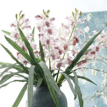 3D print silke Sydøstasien orchid kunstige Høje ende af falske blomster simulering orchid bryllup dekoration til hjemmet, kontoret 1stk