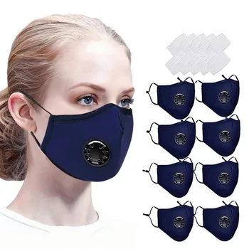 8X Maske Med 16X Udskiftning Pad Vaskbar Åndbar Unisex Ansigt Dække Masker Til Cykling Udendørs Arbejde mascarilla reutilizable