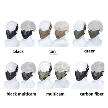 Taktisk Paintball Masker Sikkerhed Udendørs Sport Halve Ansigt Jagt Skydning Maske Mænd Kvinder Airsoft Beskyttende Militære Hær Masker