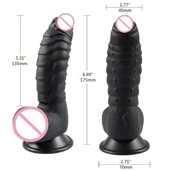 6.7 Tommer Realistisk Store Silikone Dildo Sugekop Anal Fisse Plast Kunstig Gummi Penis Kvindelige Voksen Sex Legetøj Til Kvinder
