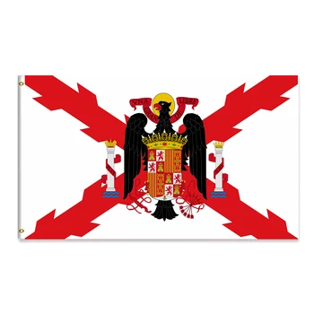Spanien Flag Imperium med Eagle Bourgogne på Tværs af Banner 3x5 M 100D Polyester Messing Øskner