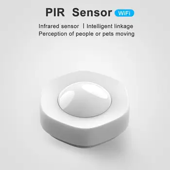WiFi PIR bevægelsessensor Alarm Sensor Trådløs PIR bevægelses-Sensor Nat Lys