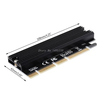 PCI Express 3.0 x16 til PCIe-Baseret M-Tasten M. 2 NVMe og AHCI SSD-Adapter-Kort med Aluminium køleprofil og Termisk Pad Whosale