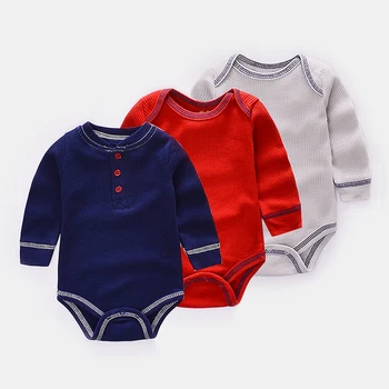 2019 nye Baby Bodyer bære lange Ærmer boy ' s sæt Overordnede bomuld infant piger Buksedragt Nyfødte Tøj 3Pcs/lot 5 stilarter
