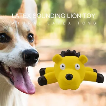 Kæledyr Hund Molar Lyd Toy Simulering Lion-formet Latex Materiale, Elastisk Bide-resistente Nem at Rengøre Pet-Toy