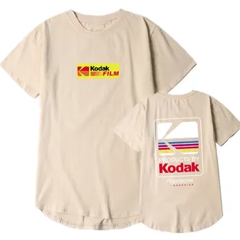 Mode Kodak print T-Shirt til Sommeren Afslappet Bomuld kortærmet Hip Hopo Toppe, t-Shirts Mode Streetwear Runde hem t-shirts