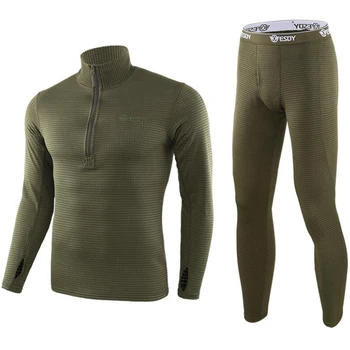 Mænd Vinteren Termisk Undertøj Herre Fleece Sved Thermo Undertøj til Mænd Stramme Trænings-og Camouflage Træningsdragt/Riding bukser undertøj