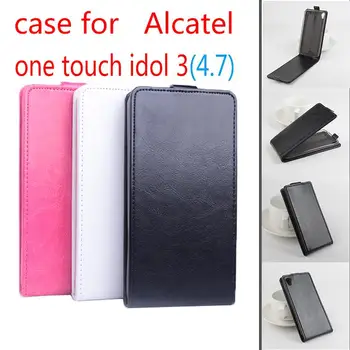 HongBaiwei Sag til Alcatel One Touch idol 3(4.7) Flip Business Stil Tilfælde Dække Huden Shell
