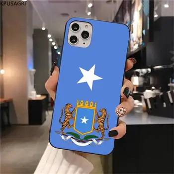Somalia Somalia Nationale Flag og våbenskjold Phone Case for iphone 12 pro max antal 11 pro XS MAX 8 7 6 6S Plus X 5S SE 2020 XR sag