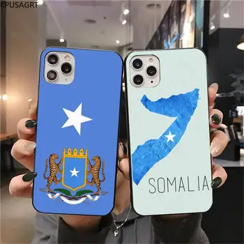 Somalia Somalia Nationale Flag og våbenskjold Phone Case for iphone 12 pro max antal 11 pro XS MAX 8 7 6 6S Plus X 5S SE 2020 XR sag