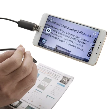 Android-inspektionskamera 5,5 mm Linse 1M 2M Wire, USB-Rør Inspektion OTG USB Endoskop Endoskop Kamera Reparation 17548